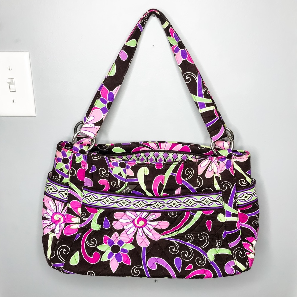 NEW Vera Bradley Pleated Tote Purple Punch  NWOT
